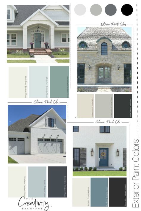 How to Choose the Right Exterior Paint Colors Exterior Paint Color Combinations, Paint Color Combinations, Exterior House Colors Ranch Style, Exterior House Colors Stucco, Exterior House Colors Combinations, House Paint Color Combination, Color Combinations Paint, Colors Combinations, Shingle Colors