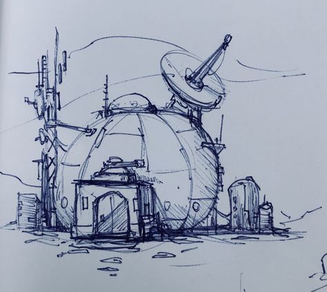 ‪On a roll here with this sci-fi story idea concept development . Let’s see where it takes us 38/365 #scifi #scifiart #sketch #sketchbook #base #moonbase #camp #story #ink #inksketch #pen #mikephillipsart #conceptart #conceptdev #mikephillipsart #sketchartist‬ Spaceship Drawing, Novel Inspiration, Lets See, Concept Development, Sketch Inspiration, Robot Concept Art, Character Design Animation, Anime Drawings Tutorials, Environment Concept Art