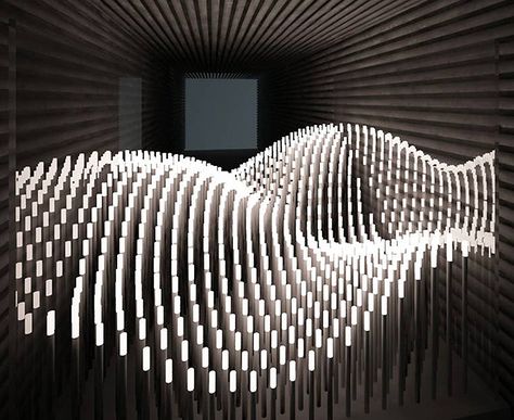 Muti Randolph's LED installation for La Lampe in Rio de Janeiro is a rising wave of glowing lights. Light Art Installation, Parametric Design, Lamp Lighting, Light Sculpture, Installation Design, Art Installation, Sculpture Installation, Light Installation, Stage Design