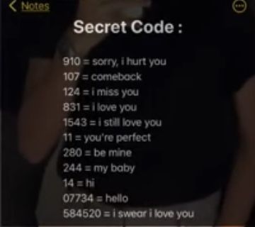 Secret Usernames For Instagram, Number Username Ideas, Number Codes Secret With Meaning, Secret Codes With Meaning, Texting Codes, Number Codes, Usernames For Instagram, Coding Quotes, Code Meaning