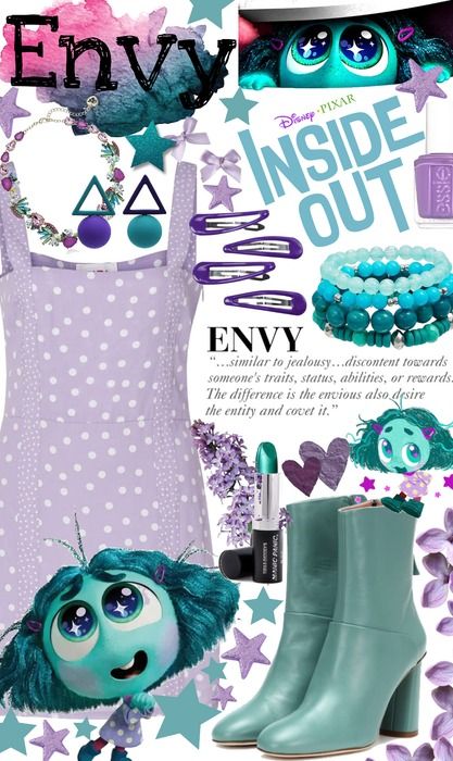 inside out: envy Outfit | ShopLook Inside Out 2 Envy Costume, Envy Outfit Ideas Inside Out, Inside Out Envy Costume, Diy Envy Costume Inside Out, Diy Inside Out Halloween Costumes, Envy Inside Out Costume, Envy Costume Inside Out, Envy Inside Out Outfit Ideas, Inside Out 2 Outfit Ideas