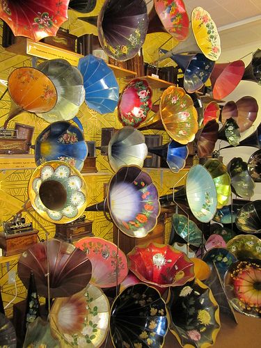 the phonograph museum**. Record Players, Antique Photos, Displaying Collections, Antique Collection, Music Art, Radios, The Wall, Vinyl Records, Vintage Collection