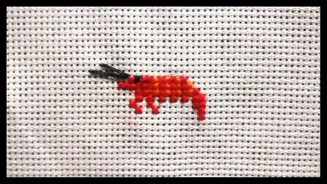 #Makoto Oozu #shrimp Shrimp Perler Beads, Lobster Pixel Art, Shrimp Cross Stitch, Shrimp Pixel Art, Crab Pixel Art, Dmc Cross Stitch, Cross Stitch Quotes, Xstitch Patterns, Fair Isle Knitting Patterns