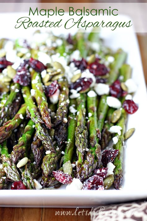 Vegetable Salads, Asparagus Dishes, Grilled Asparagus Recipes, Asparagus Recipes Baked, Asparagus Recipes Roasted, Maple Balsamic, Hosting Christmas, Fresh Asparagus, Garlic Recipes