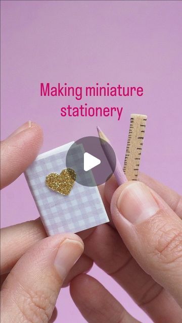 Kathryn Watson on Instagram: "Here's some tips for making your own mini stationery at home!   - Use wrapping paper stuck onto card for notebook covers, or even print your favourite book cover from the internet - Cut a coffee stirrer for a tiny ruler, and tooth picks or the ends of skewers can be made into pencils - Tweezers are a must for holding tiny things for painting!   Feel free to ask any questions below and I'll try answer them!" Cute Mini Notebook, Cute Mini Notebooks, Tooth Pick Crafts, Girly Crafts For Kids, How To Make A Mini Book, Kawaii Diy Crafts Easy, Mini Notebooks Diy, Diy Girly Crafts, Diy Mini Notebook