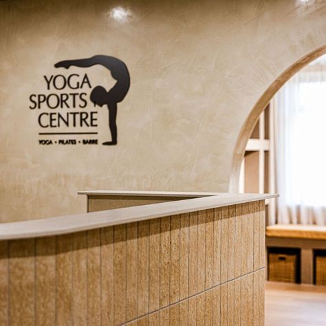 Tranquility & wellness | Total Fitouts Sydney South East 🧘🏼‍♀️ Yoga Sports Centre asked for a space that caters to the wellness needs of the community, offering a blend of retail space, a dedicated yoga and Pilates area, and a specialised hot yoga room. The fitout included a neutral colour palette, many arches and Venetian plaster on the walls, flooring adorned with hybrid vinyl timber and the reception area is highlighted by a curved counter covered in terracotta tiling. ✨ LINK IN BIO 🌿 @... Hot Yoga Room, Curved Counter, Rooftop Yoga, Yoga Centre, Sports Centre, Balance Ball, Yoga And Pilates, Yoga Center, Studio Inspiration