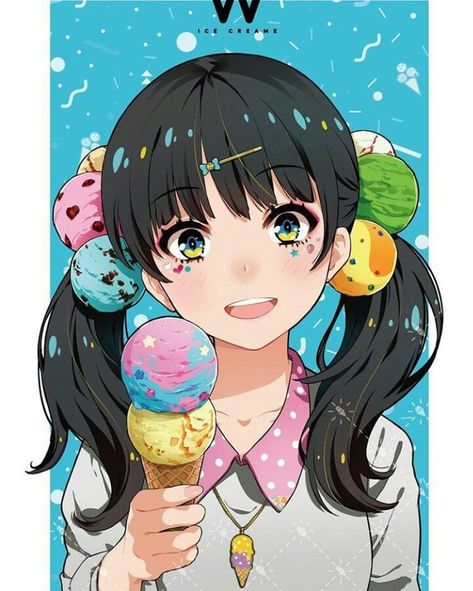 Girl With Ice Cream, Anime Life, Fanarts Anime, Kawaii Art, Anime Artwork, An Anime, Manga Girl, Interesting Art, Manga Art