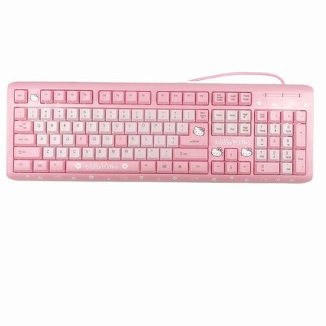 Kawaii Keyboard, Computer Safety, Apple Keyboard, Swimming Outfits, Computer Equipment, Xbox Pc, Computer Setup, Pc Setup, Hello Kitty Items