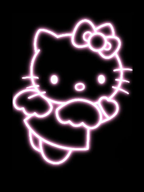 Neon Hello Kitty, Black And Pink, Design Fashion, Hello Kitty, Art Design, Kitty, Neon, Tags, Pink