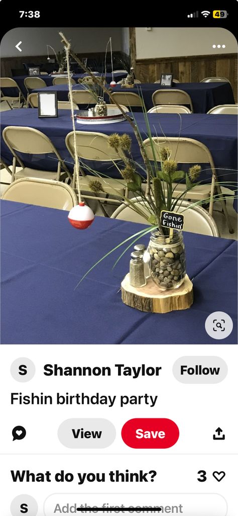 Fishing Theme Baby Shower Ideas, Fishing Centerpieces Ideas, Fishing Centerpieces, Baby Shower Ideas Food, Fish Centerpiece, Theme Baby Shower Ideas, Fishing Baby Shower Theme, Centerpieces Ideas, Fishing Theme