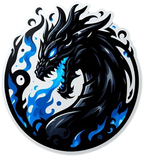 Emperor Armor, Dragon Stickers, Dragon Flame, Car Customization, Logo Dragon, Fantasy Logo, Dragon Blue, Dragon Rouge, Dragon Logo