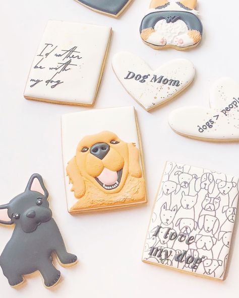 Cookies Decoration, Cookie Decorating Icing, Decorative Cookies, Cookies Cake, Help Animals, Set Ideas, Dog Cookies, Animal Cookies, Cookie Inspiration