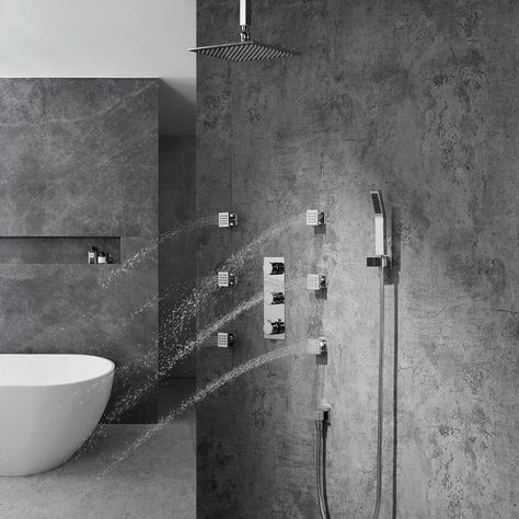 Rain Shower System, Rain Head, Led Shower Head, Homes Ideas, Fixed Shower Head, Luxury Shower, Rainfall Shower, Rain Shower Head, Shower Valve