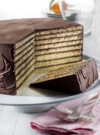 12 Layer Chocolate Cake Recipe, Seven Layer Cake, Dobos Torte, Doberge Cake, Smith Island Cake, Island Cake, Cooking Contest, Cake Mug, Devils Food Cake