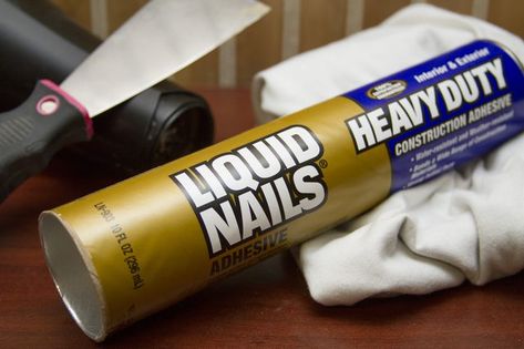 Liquid Nails manufactures a line of heavy-duty construction adhesives. The products can bind and seal a variety of surface types and materials and are used in everything from crafts to home improvement projects. The adhesive itself quickly hardens, becoming difficult to remove. Before you spend... Construction Nails, Home Improvement Loans, Lighter Fluid, Nail Remover, Liquid Nails, Popular Nail Designs, Camper Renovation, Laminate Countertops, Construction Adhesive