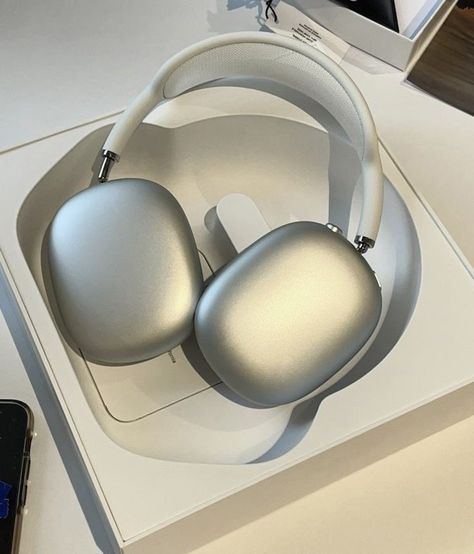 Cute Headphones, Airpods Apple, Tech Aesthetic, Apple Headphone, Iphone Obsession, Airpods Max, Dolby Atmos, Active Noise Cancellation, Apple Airpods