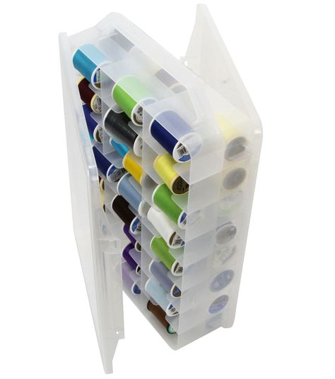 Thread Organizer, Studio Storage, Home Embroidery Machine, Thread Organization, Thread Storage, Sewing Storage, Sewing Space, Plastic Organizer, Craft Room Storage