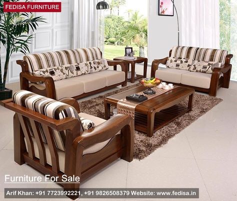 Sofa Design Wood, Furnitur Ruang Keluarga, Wooden Sofa Set Designs, Elegant Living Room Decor, Corner Sofa Design, Wooden Sofa Designs, Wooden Bed Design, Sofa Bed Design, Set Sofa