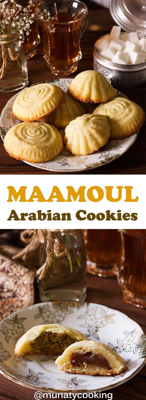 Maamoul Cookies Made with Semolina - Munaty Cooking Arab Cookies, Maamoul Cookies, Maamoul Recipe, Lebanese Dishes, August Goals, Eid Cookies, Arabic Sweets Recipes, Semolina Flour, Arabic Desserts