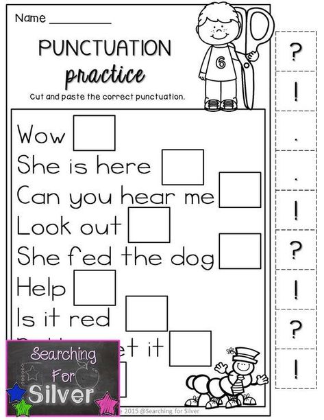 The Printable Worksheet For Reading And Writing With Pictures To Help 3C1 Punctuation Practice, Teaching Punctuation, Spring Math Worksheets, Punctuation Worksheets, 1st Grade Writing, First Grade Worksheets, First Grade Writing, Worksheets For Kindergarten, Beautiful Video