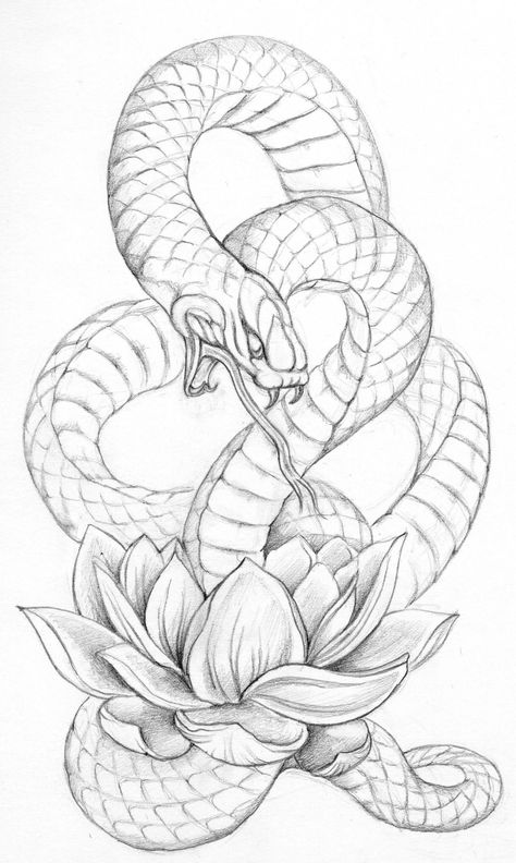 A Snake Tattoo, Tattoo Snake, Tier Tattoo, Serpent Tattoo, Snake Drawing, Kunst Tattoos, Head Tattoo, Snake Tattoo Design, Men Tattoos