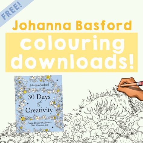 FREE Johanna Basford Colouring Download Colouring Outline, Bullet Journal Layout Templates, Johanna Basford Books, Colored Pencil Tutorial, Johanna Basford Coloring Book, Free Card, Johanna Basford Coloring, Basford Coloring, Bullet Journal Layout