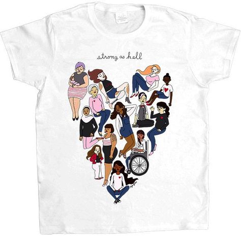 "Strong as Hell" Intersectional Feminism Shirt ($30) Feminist Fashion, Feminist Clothes, Feminism Shirt, Feminist Sweatshirt, Intersectional Feminism, Feminist Shirt, Womens History Month, Girls Rules, Women In History