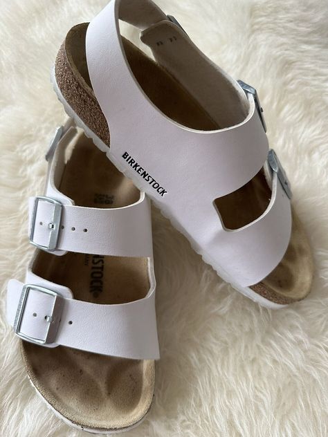 Birkenstock Milano White Women’s Sandals Size 5 .Pre-Owned | eBay Birkenstock White, Birkenstock Women, Birkenstock Milano, White Sandals, Birkenstock, Free Delivery, Slippers, Size 4, Sandals