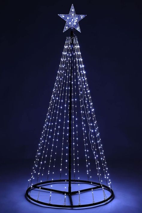 The Christmas tree is a light-up cone design finished with a star on the top. A great piece to compliment your existing Christmas decorations and get you in the festive spirits. Amazon affiliate link. Metal Props, Tree Christmas Decoration, Cone Trees, Star Tree, Tree Light, Metal Christmas Tree, Star Tree Topper, Led Outdoor Lighting, Tree Topper