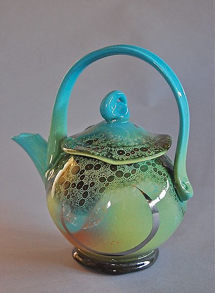 Funky Teapots, Teapot Antique, Tea Pottery, Teapots Unique, Cuppa Tea, Pottery Teapots, Unique Tea, Dragonfly Art, Teapots And Cups