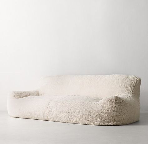 A Beanbag Sherpa Sofa by RH Teen Sherpa Sofa, Rh Teen, Bean Bag Sofa, Corner Sofa Set, Furniture Trends, Teen Room, Lounge Sofa, Furniture Inspiration, Bean Bag