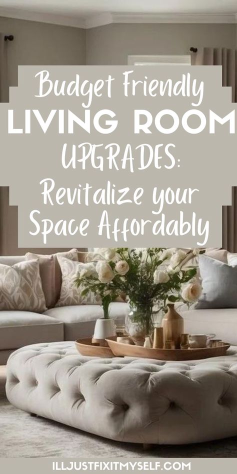 Stylish living room makeover on a budget Home Updates, Living Room Makeover, Fix It, Get Inspired, Budget Friendly, Budgeting, Diy Projects, Living Room, Home Decor