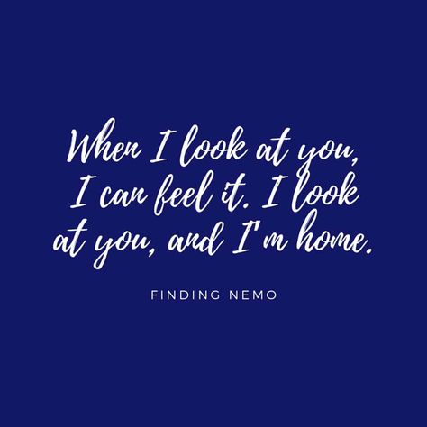 When I Look At You Im Home Dory, Finding Nemo Sayings, I Look At You And Im Home, Look At You Quotes, When I Look At You, When I Look At You Quotes, Finding Dory Quotes, Veil Quotes, Looking At You Quotes