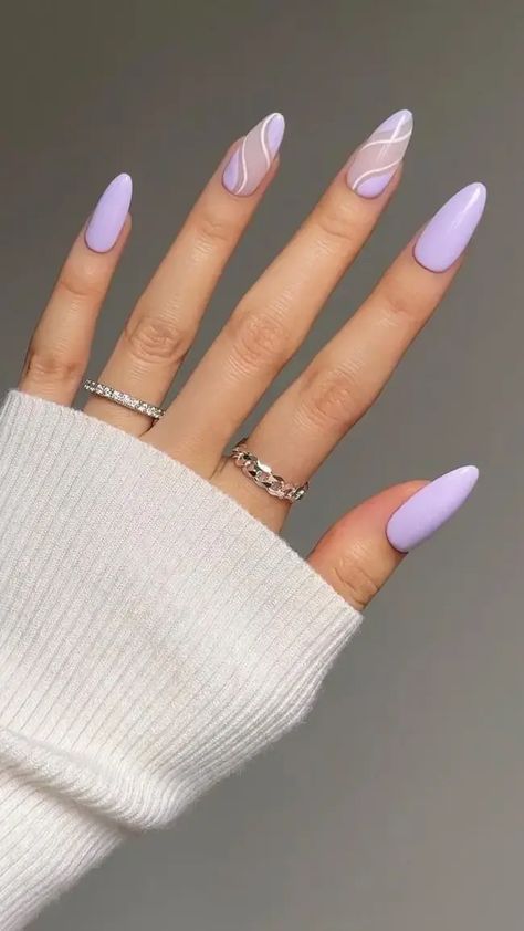 25 Elegant Summer Almond Nails Designs - Minimalist Nails Gel Short, Cute Winter Nail Designs Simple, Simple Cute Acrylics, Simple Acrilyc Nails Almond, Baby Blue Nail Design Ideas, Spring Nail Inspo Almond, Nail Inspo Simple Almond, Simple Accent Nail Designs, Trendy Acrylic Nail Designs Almond