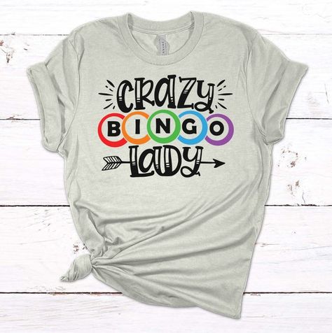 Bingo Shirts, Crazy Bingo, Heat Transfer Vinyl Shirts, Gift Bingo, Bingo Bag, Flamingo Christmas, Vinyl Shirts, Art N Craft, Bella Canvas Tees