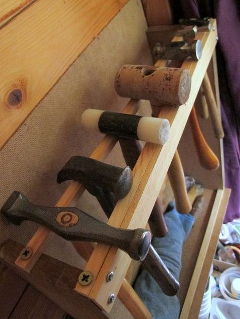 (481×640) Hammer Rack, Workshop Organization, Shop Storage, Garage Tools, Shop Organization, Wood Tools, Garage Workshop, Workshop Storage, Garage Organization