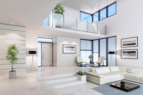 White Penthouse, Modern Houses Interior, Dream House Interior, White Houses, Design Case, White Interior, House Inspo, Dream Home Design, Home Fashion