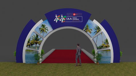 IAA World Congress - 2019[entry arch] on Behance Entry Arch Designs Event, Exhibition Gate Design, Event Entry Gate Design, Entry Arch Design, Event Gate Design, Entry Gate Design, Events Background, Event Arch, Event Entrance Arch Design