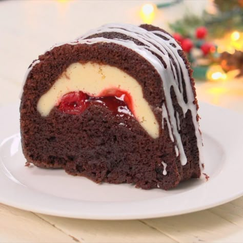 Cherry Bundt Cake, Cheesecake Cherry, Baked Items, Bundt Cake Recipes, Chocolate Bundt, Cheesecake Chocolate, Chocolate Bundt Cake, Cherry Cheesecake, Gateaux Cake