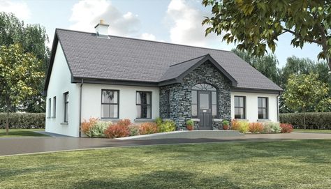 Irish House Plans, House Plans Ireland, Dormer House, House Designs Ireland, Sas Entree, Modern Bungalow Exterior, House Ideas Exterior, Bungalow Renovation, Bungalow Exterior