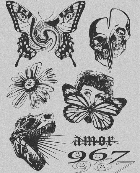 Palm Size Tattoos, Black Flash Tattoos, Borboleta Tattoo, Tattoo Catalog, Basic Tattoos, Flash Tattoo Designs, Doodle Tattoo, Line Art Tattoos, Tattoo Art Drawings