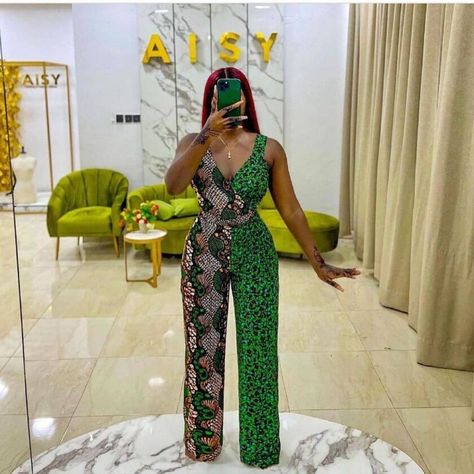 2021 Beautiful Ankara Jumpsuit and Trouser Styles. - Ladeey Ankara Jumpsuits For Women, Jumpsuit For Ladies, Ankara Jumpsuit Styles, Jumpsuit Ideas, Ankara Jumpsuit, African Print Jumpsuit, Ankara Dress Designs, Ankara Short, Best African Dresses