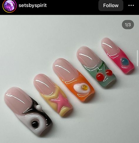 Weird Nail Designs, Punk Nails, Grunge Nails, Work Nails, Pretty Gel Nails, Crazy Nails, Soft Nails, Hair Nails, March 7