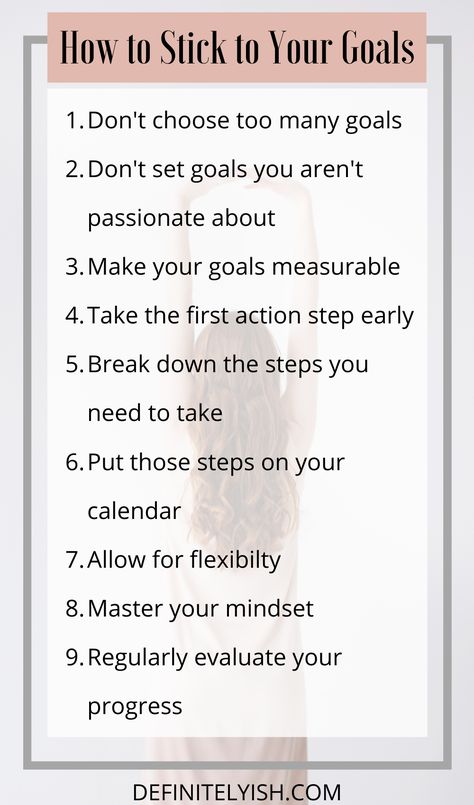 The steps you need to take to stick to your goals and achieve them. Creative Copywriting, Personal Goals List, New Year's Goals, Goal Setting Vision Board, Set Goals Quotes, Making Change, Losing 40 Pounds, Personal Growth Plan, New Year Goals