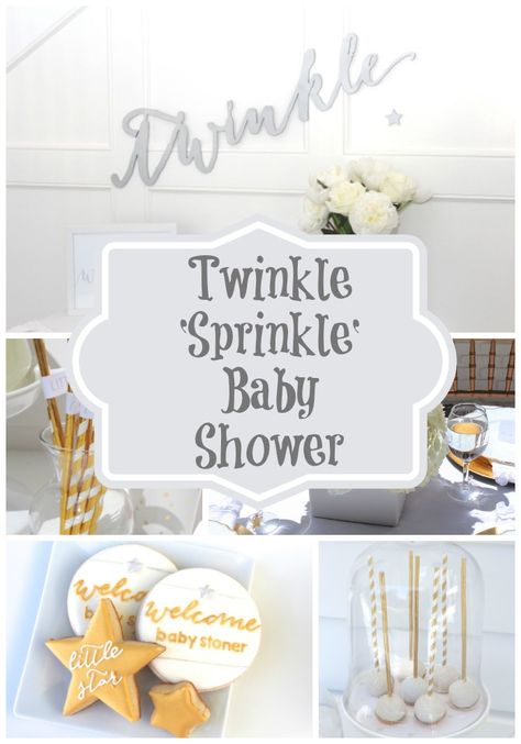 Twinkle Sprinkle Baby Shower via Pretty My Party Twinkle Sprinkle, Moon Baby Shower Theme, Hostess Ideas, Sunshine Committee, Planning List, Girl Parties, Sprinkle Shower, Chanel Party, Sprinkle Party