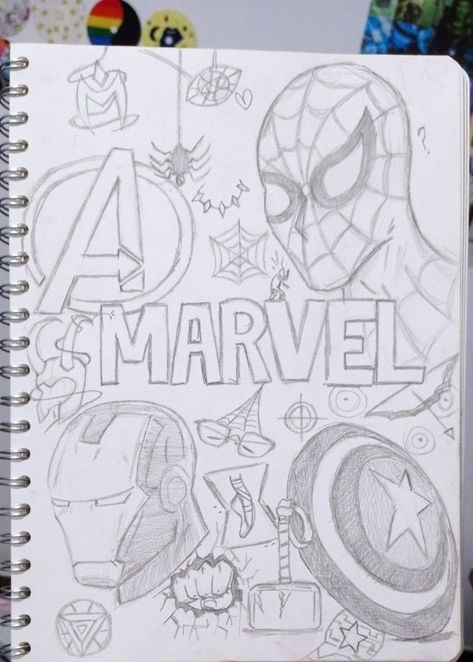 Avengers Sketch Pencil Easy, Avenger Drawings Easy, Marvel Easy Sketches, Drawing Ideas Avengers, Drawing Ideas Easy Marvel, Marvel Art Drawings Sketch Easy, Spiderman Canvas Painting Easy, Captain America Drawing Sketches, Avengers Sketch Pencil