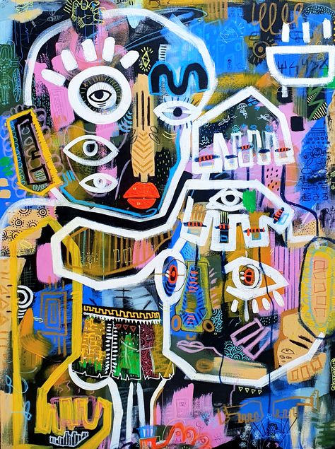 Street Art Print, Neo Expressionism Portrait, Modern African Art, African Art Paintings Abstract, African Abstract Painting, Postmodernism Art, Neoexpressionism Art, African American Art Abstract, Zimbabwean Art