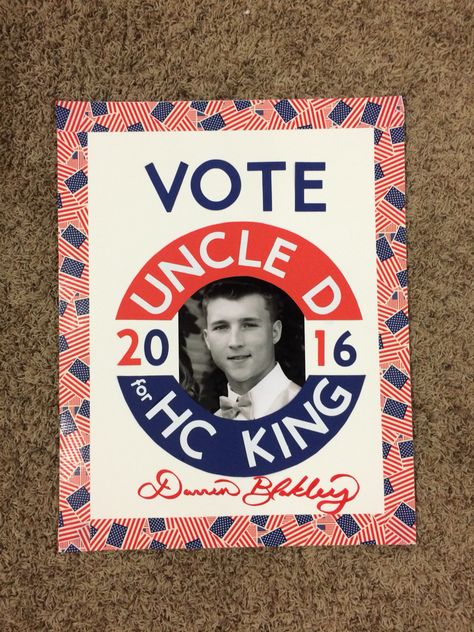 Homecoming King Poster.. Homecoming King Posters, Homecoming Poster, Homecoming Poster Ideas, Homecoming King, Homecoming Posters, Poster Ideas, Homecoming, Book Cover, Art