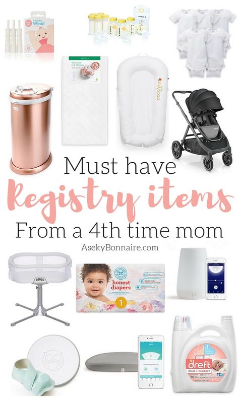 Must Have Baby Registry Items from a 4th time mom!  Everything you neeed to register for to survive the first year of motherhood and babyhood! Must Have Baby Registry Items, Baby Items Must Have, Best Baby Registry, Baby Registry Essentials, Registry Checklist, Baby Registry Items, Baby Registry Checklist, Baby Registry Must Haves, Registry Items