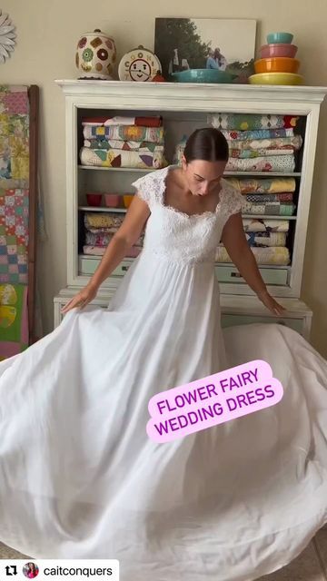 CalRecycle on Instagram: "Can you upcycle a $20 wedding dress from a thrift store? @caitconquers proves it can be done with some colorful dye and flowers. #NationalDressDay #Repost @caitconquers with @use.repost
・・・
Do you know any brides that would wear something like this on their wedding day? 😍💕✨🌸🌼 I was on a time crunch for this dress, and was able to finish it in 2 days! If you watch my stories you know this was redemption for this dress, as I had tried to dip dye it with UV color changing dye and it was AWFUL. This was the perfect solution 🥹
.
.
.
#upcycle #upcycled #upcycling #upcycledfashion #upcycledclothing #upcycledweddingdress #upcycledwedding #weddingdress #weddingdresses #weddingdressinspo #pastelwedding #fairycore #faeriecore #pinkweddingdress #rainbowweddingdress #spri Thrift Store Wedding Dress, Upcycled Wedding Dress, Faerie Core, Rainbow Wedding Dress, Upcycled Wedding, Thrift Flips, Fairy Wedding Dress, Pink Wedding Dress, Pastel Wedding